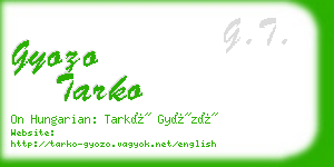 gyozo tarko business card